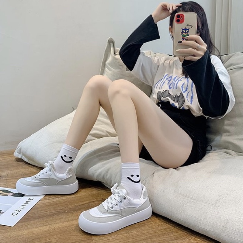 (HÀNG ORDER) Giày sneaker Rosé BLACKPINK loại không răng cưa đế bánh mì 4cm | BigBuy360 - bigbuy360.vn