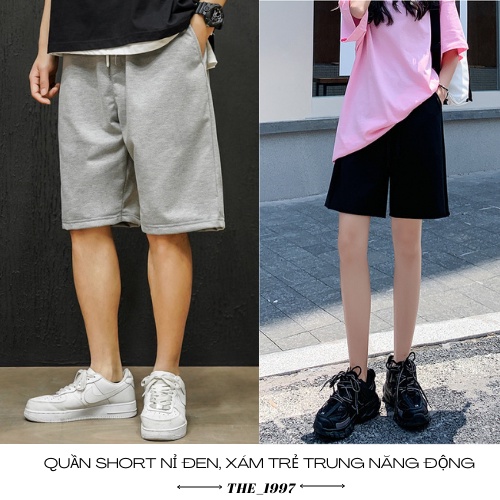 Quần Short Unisex Quần đùi nam nữ phong cách Hàn Quốc