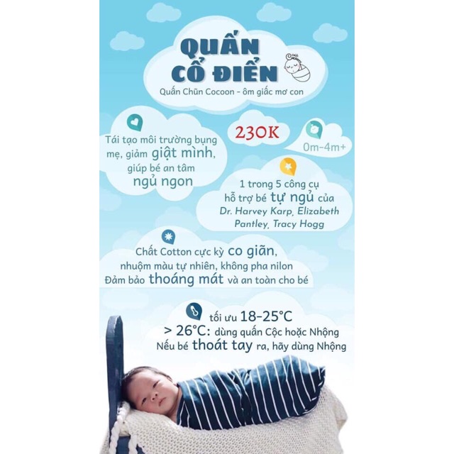 QUẤN CHŨN COCOON GIÚP BÉ NGỦ NGON (Đại lý chính thức)