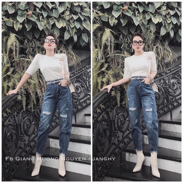 Mã 1115- QUẦN BAGGY BÒ RÁCH SIÊU HOT