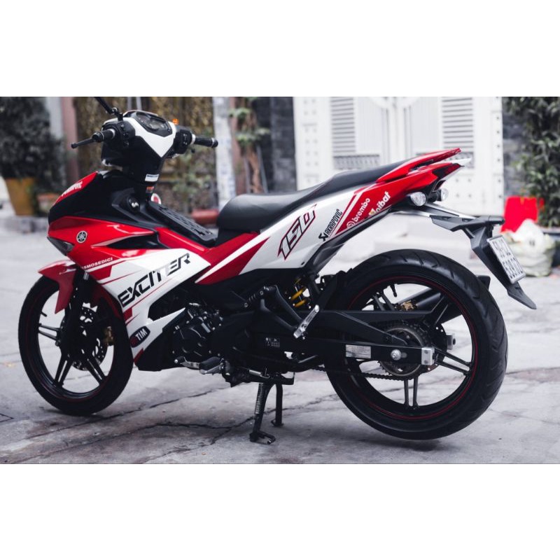 Tem rời exciter 150 đỏ trắng