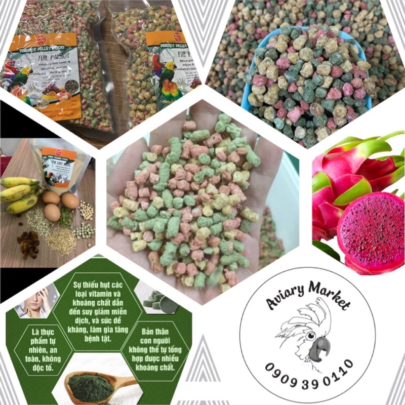 100g Thức ăn nén dinh dưỡng chim vẹt.
