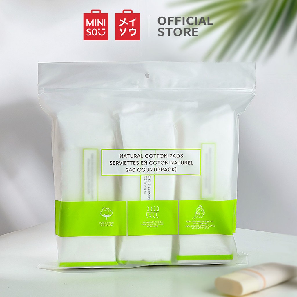 [Mã MINI11FFF giảm 5% đơn 150K] Bông tẩy trang Miniso 240 miếng - Hàng chính hãng