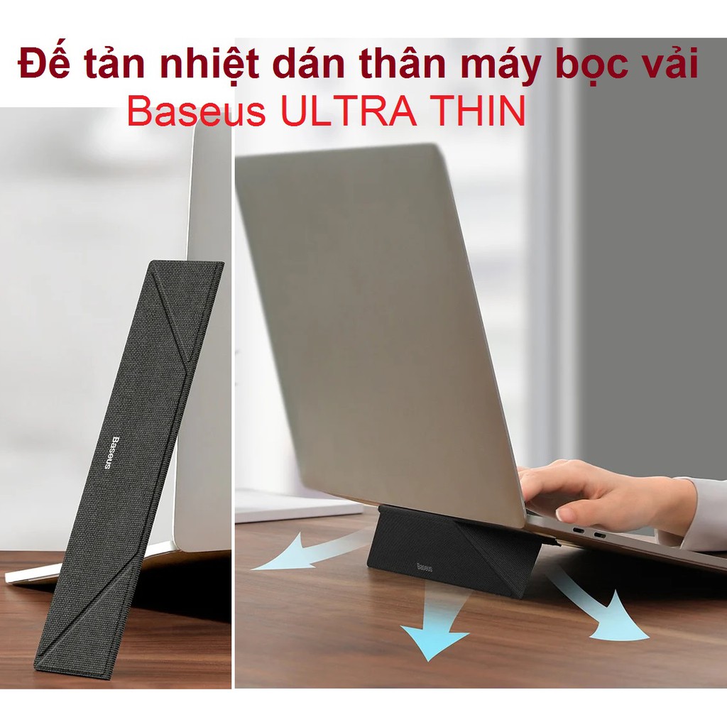 Đế tản nhiệt dán thân máy bọc vải Baseus Ultra Thin