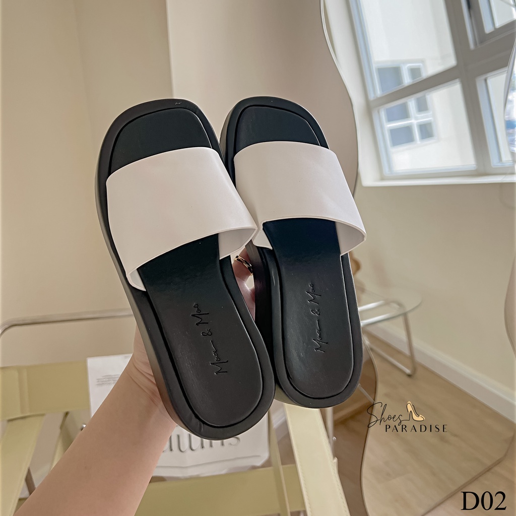 Dép nữ thời trang quai ngang đế xuồng đẹp cute kiểu SHOES PARADISE D02