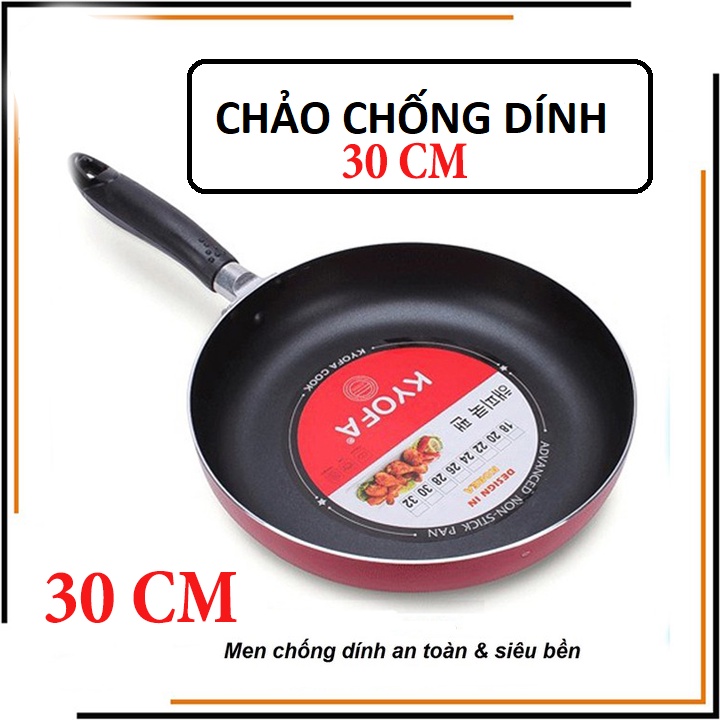 [CHẢO TAY CẦM TO] - 30CM - Chảo chống dính tay cầm 30cm hàng chuẩn chống dính cao cấp. Chảo chống dính chiên xào