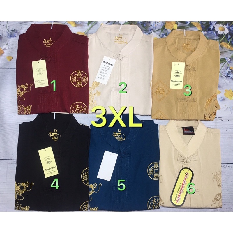 ÁO SƠ MI NAM TRUNG NIÊN CỔ TÀU THÊU RỒNG PHƯỢNG cho người tới 100KG | BigBuy360 - bigbuy360.vn