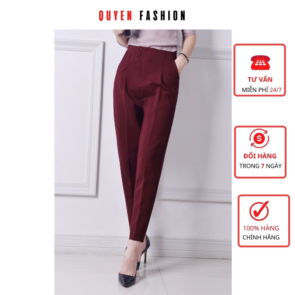 Quần baggy thời trang công sở nữ màu đen sang trọng QQ Quyên 059