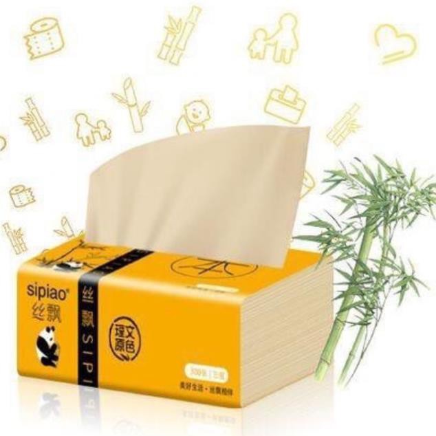 Giấy Ăn Gấu Trúc SIPAO Siêu Dai Gói 300 Tờ