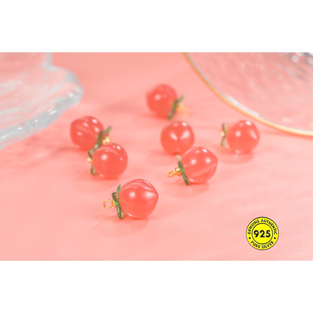 Mặt Dây Chuyền Hình Quả Đào Đính Đá Mã Não Đỏ Phong Cách Nam