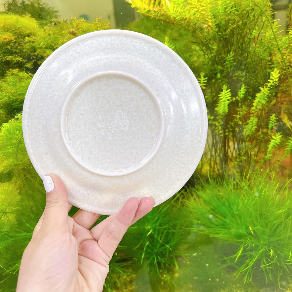 Dĩa Tròn Cạn Vân Đá Trắng Nhựa Melamine Cao Cấp Fataco Việt Nam đủ size