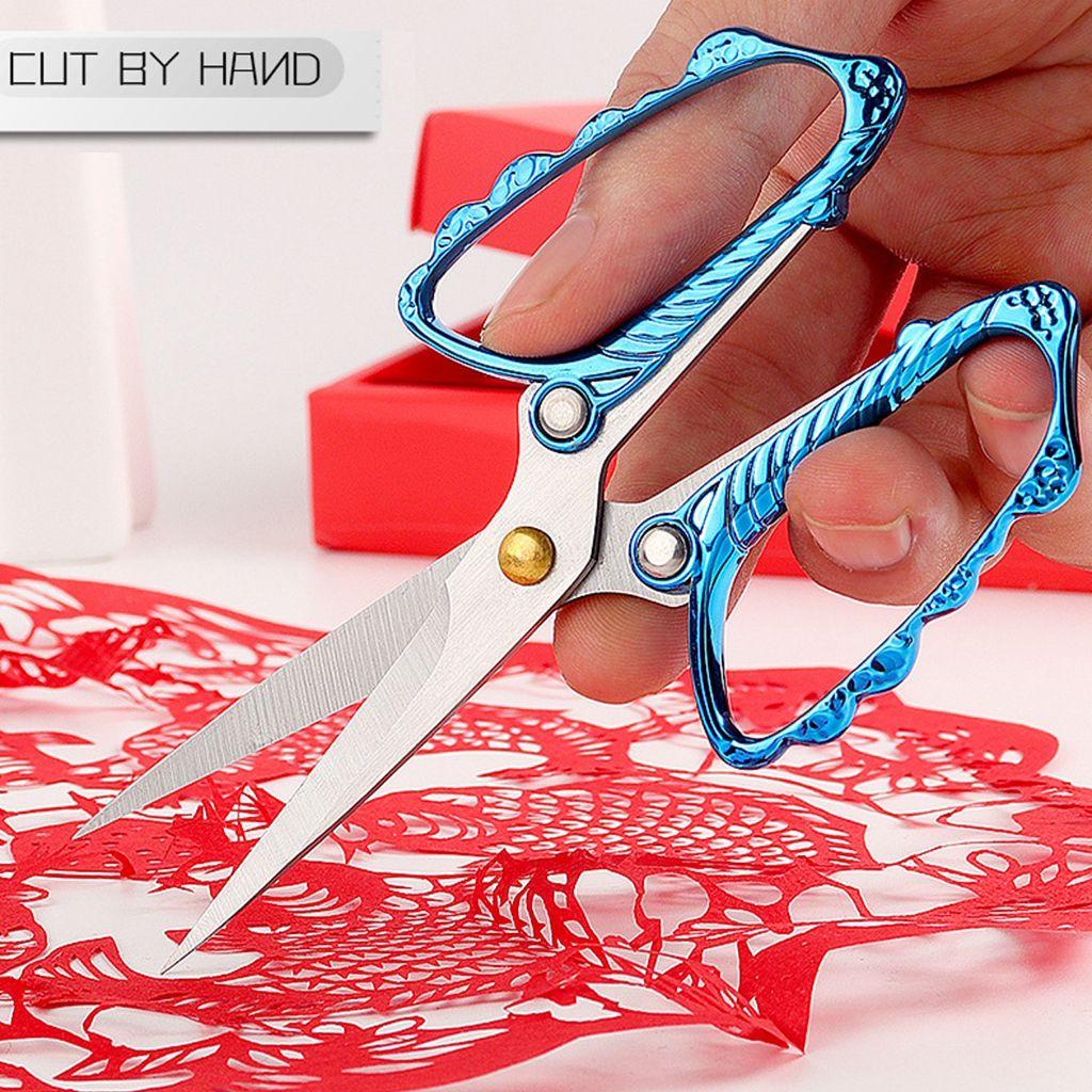 Kéo Cắt Giấy Thủ Công Bằng Thép Không Gỉ Hình Bướm Sáng Tạo