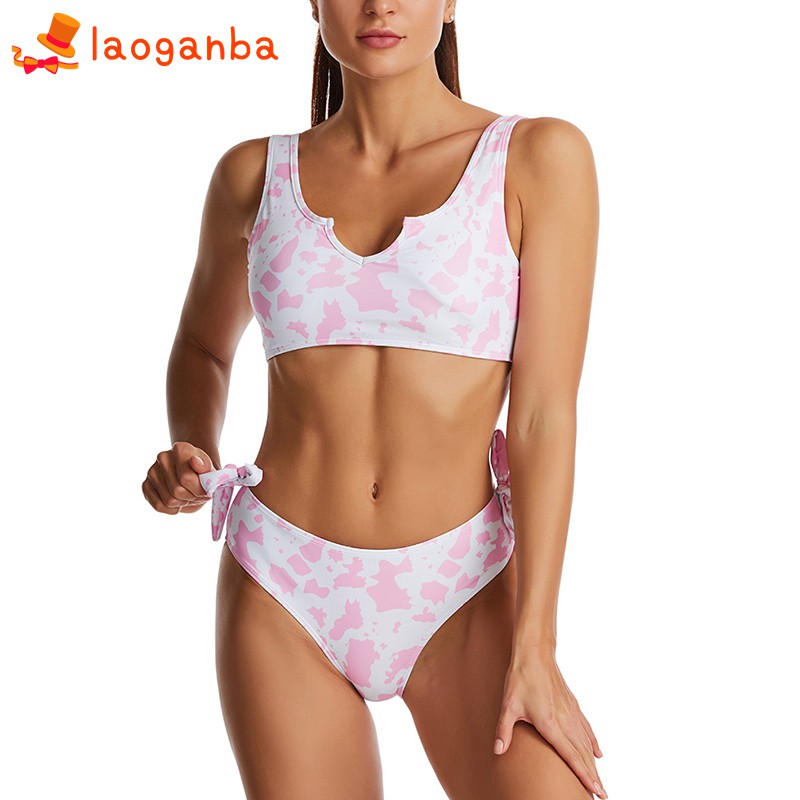 Đồ Bơi Lưng Cao Hoạ Tiết Da Bò Cho Phái Nữ | BigBuy360 - bigbuy360.vn