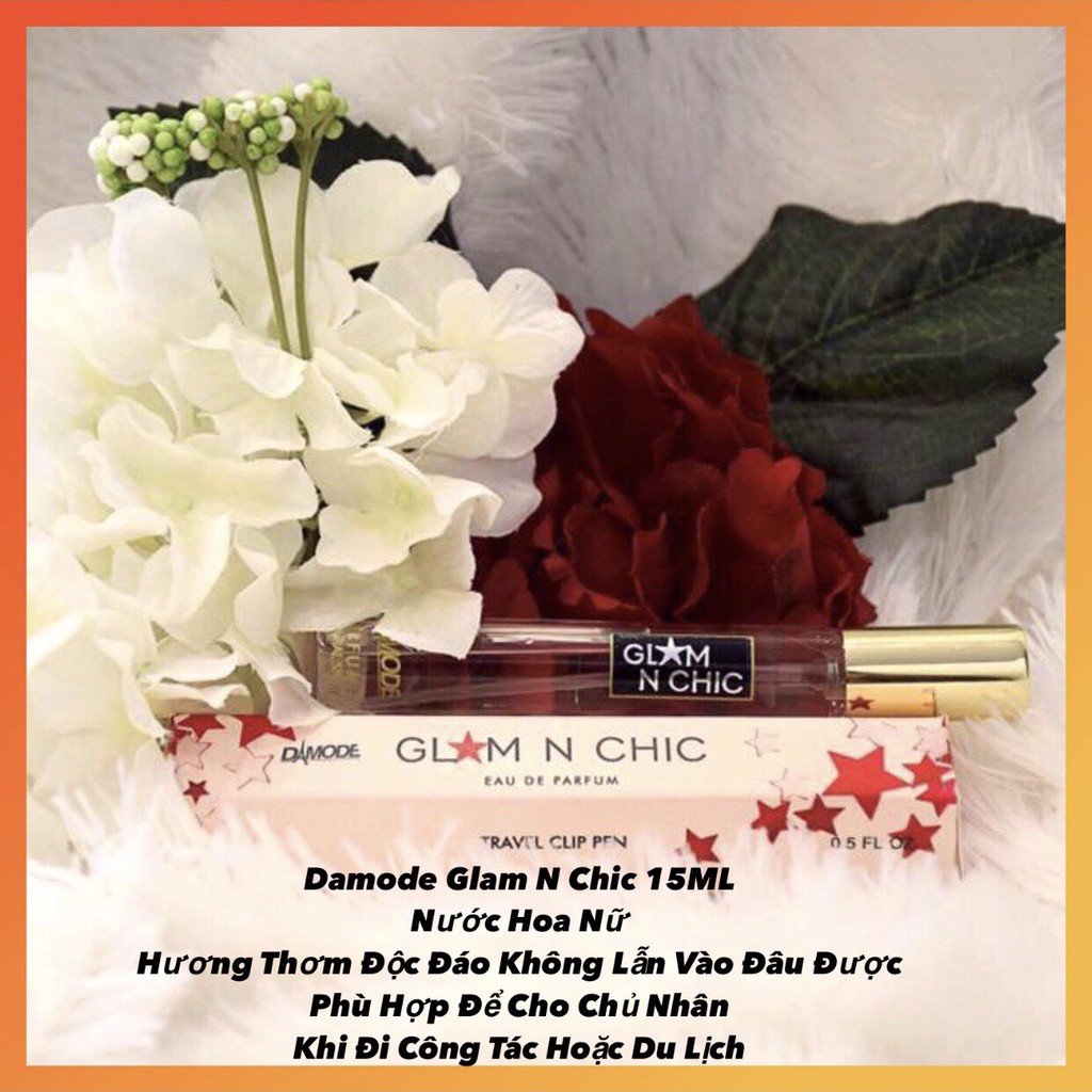 DAMODE GLAM N CHIC 15ML NƯỚC HOA NỮ TẠO ĐƯỢC SỨC HÚT ĐẶC BIỆT