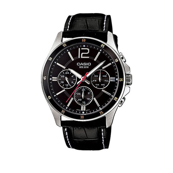 ĐỒNG HỒ CASIO DÂY DA NAM MẪU MTP-1374L-1AVDF Quartz
