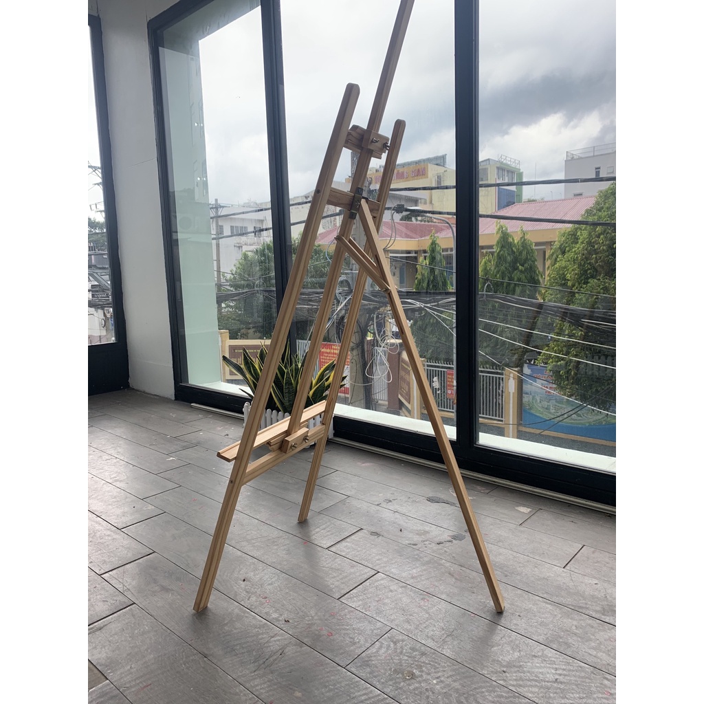 [XÓM VẼ] Giá vẽ, giá đỡ tranh chữ A bền bỉ, gỗ thông nhập khẩu 150cm