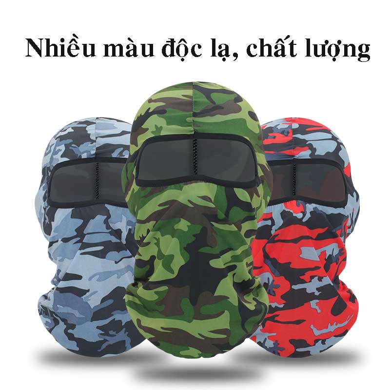 Khăn Trùm Đầu Ninja Fullface Kiêm Khẩu Trang Chống Nắng, Chống Bụi