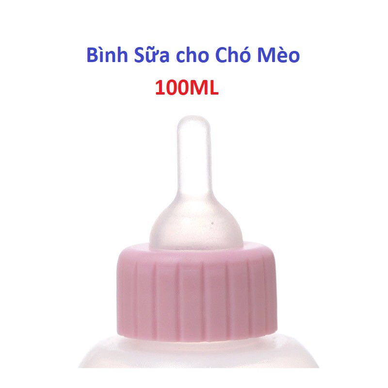 Bình Ti Bình Sữa Chó Mèo Sơ Sinh cao cấp silicon 80ml - 100ml Meogog