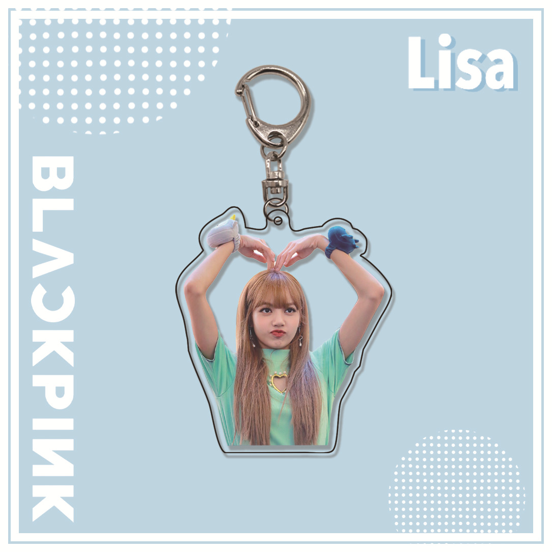 Móc khóa acrylic gắn mặt trang sức hình LISA trong nhóm BLACKPINK