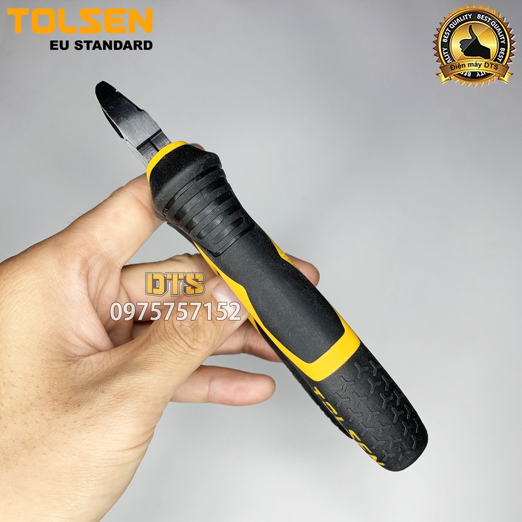 Bộ kìm cắt, kìm nhọn - kìm công nghiệp TOLSEN 6 inch/ 160mm, thép CR-V cao cấp hợp kim Niken – Tiêu chuẩn Châu Âu