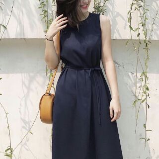 Đầm Dáng Suông lệch tà 2 màu ( kèm ảnh thật)