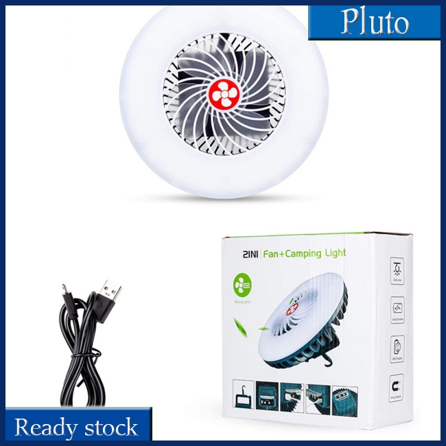 Mới Quạt Usb Đa Năng Có Đèn Sạc Tiện Dụng Khi Đi Cắm Trại