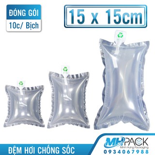 Túi đệm khí chống sốc [10 CÁI] 15x15cm bong bóng khí đệm hơi, túi hơi đệm khí, đệm hơi chèn hàng chống sốc-MHAPCK