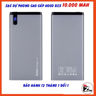 Pin Sạc Dự Phòng 10000 mAh Siêu Mỏng Hoco B25 Metal
