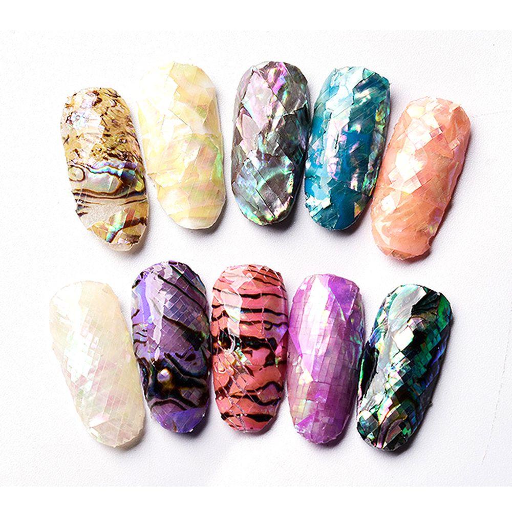 LILYES 1 Cuộn Giấy Foil Dán Móng Nghệ Thuật 3D Hình Vỏ Sò