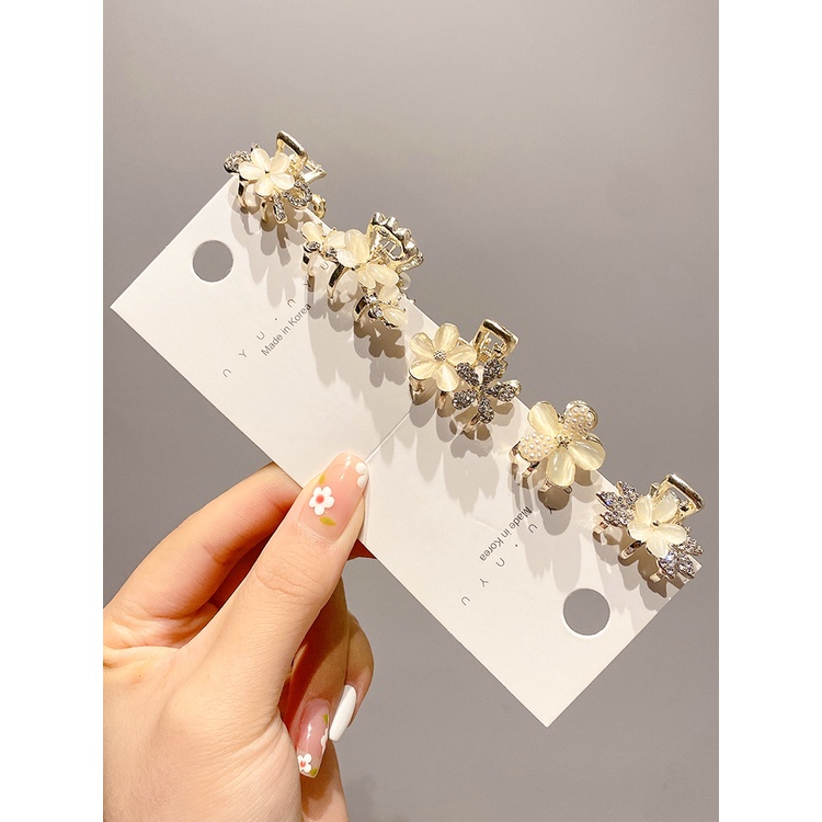 Kẹp Tóc Đính Đá Opal Phong Cách Hàn Quốc Thời Trang
