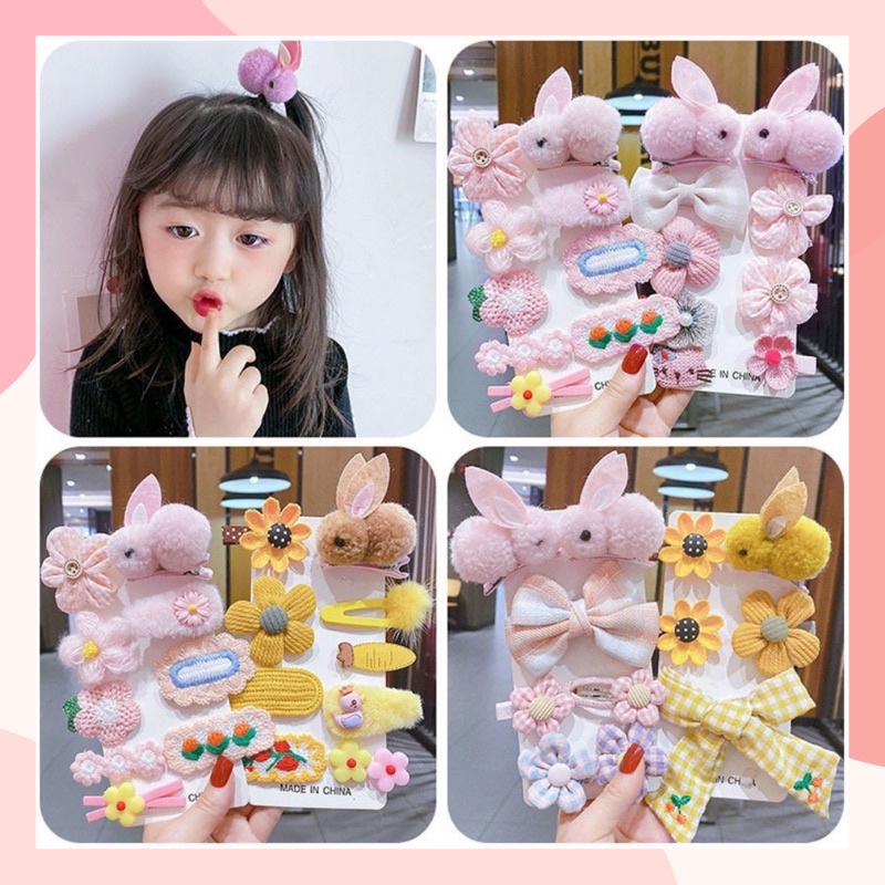 Set 10 kẹp tóc vải hàn quốc cho bé và người lớn.