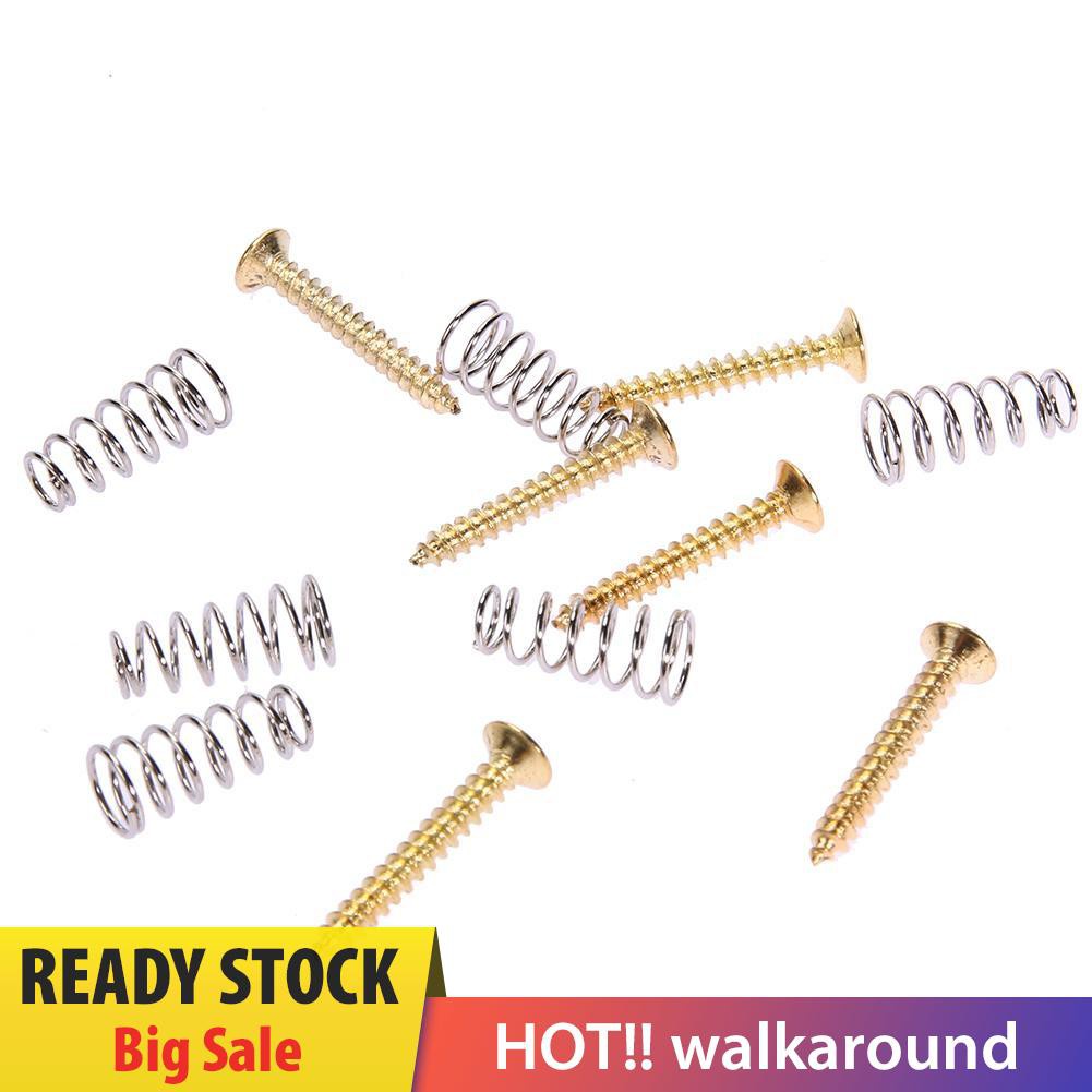 Walk 6pcs Electric Guitar Single Coil Pickup Mount Height Screws with Springs