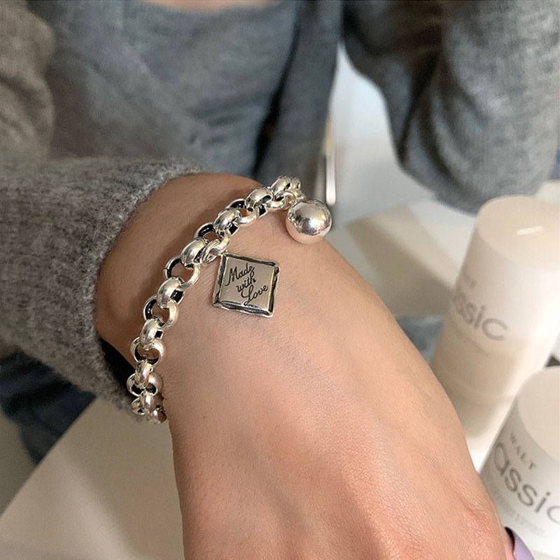 Vòng tay RINHOO mạ bạc 925 mặt thánh giá thời trang cho nam 2021