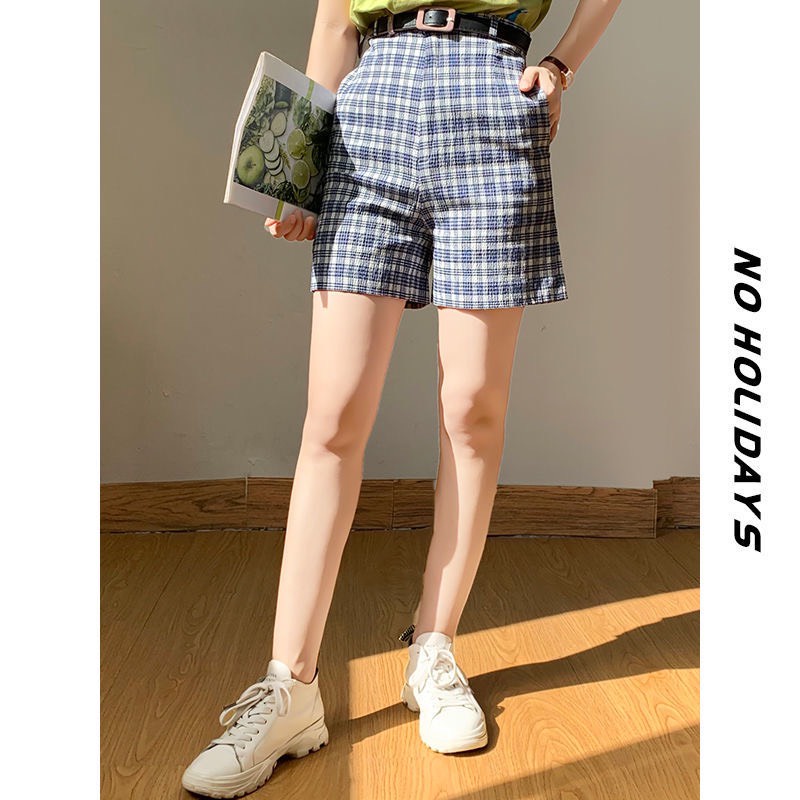 quần đùi nữ,quần đùi kẻ ca rô cao cấp phom chuẩn hàn sành điệu dáng cực xinh cho chị em | BigBuy360 - bigbuy360.vn