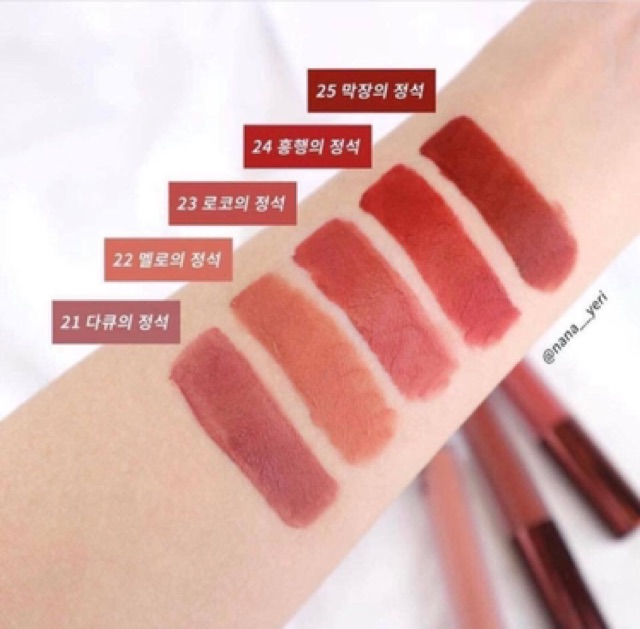 Son kem Bbia Last Velvet Lip Tint Ver 1 2 3 4 5 màu 02-12-25-36-38-39