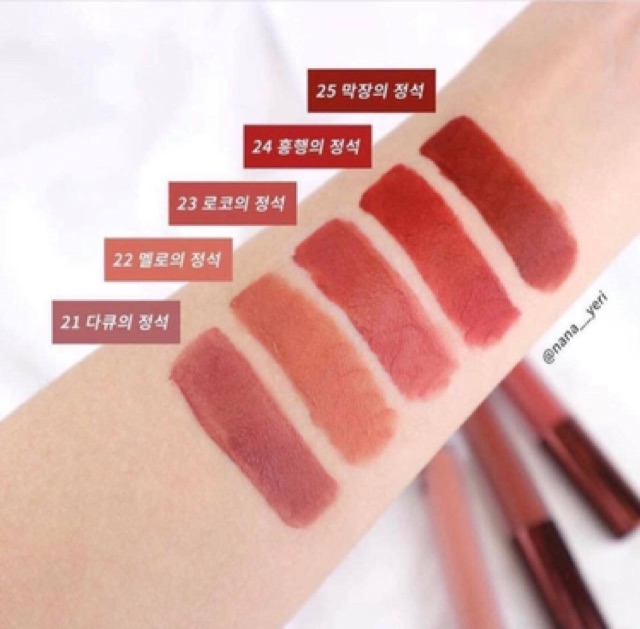 ( Sẵn - Full Màu) Son kem Last Velvet Lip Tint Ver 1 3 4 5 | Thế Giới Skin Care