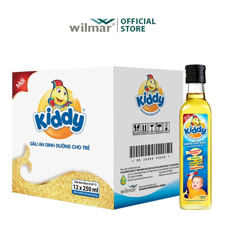 [Hỏa Tốc HCM] Dầu ăn Kiddy dinh dưỡng cá hồi cho bé 250ml