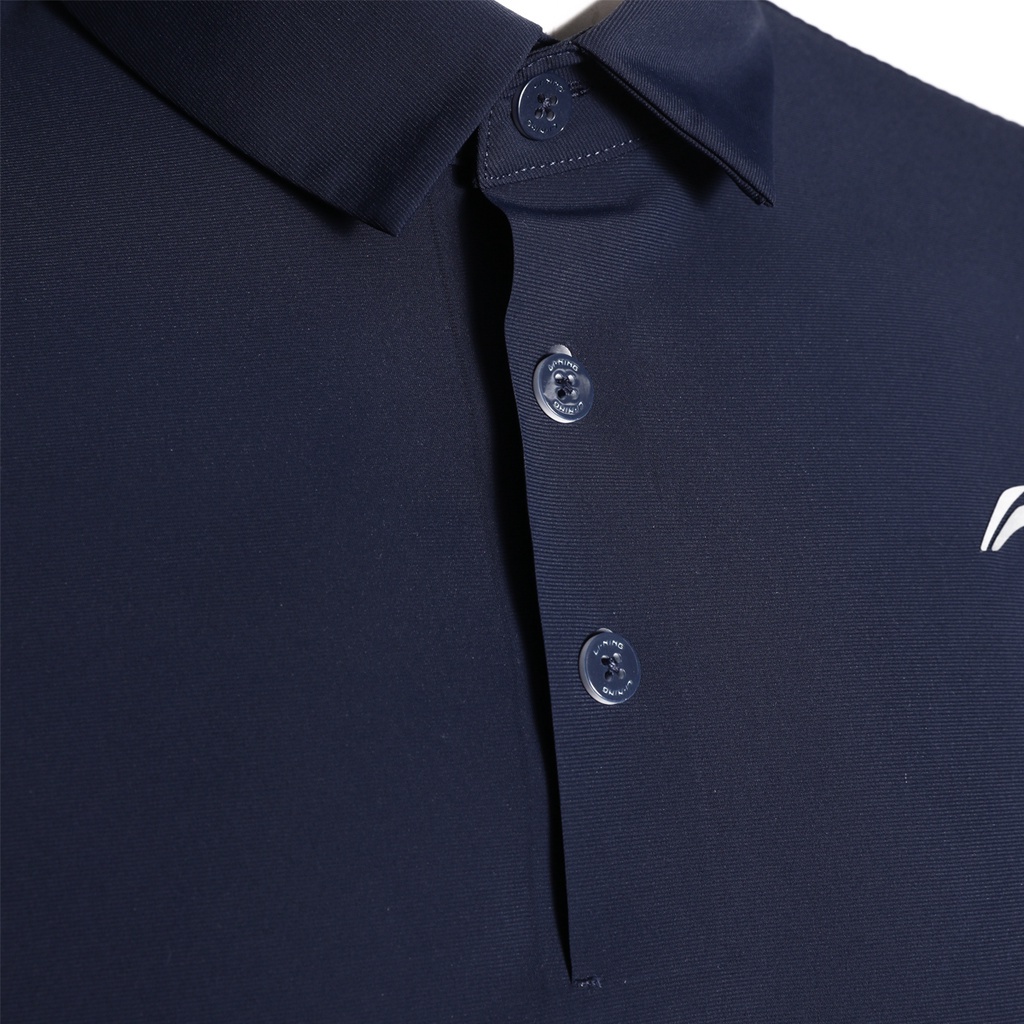 Áo polo nam thể thao Li-ning cao cấp áo thun nam có cổ li-ning xanh và đen