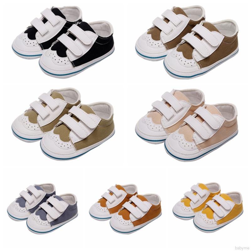 Giày vải canvas đế mềm chống trượt cho bé từ 0-18 tháng tuổi
