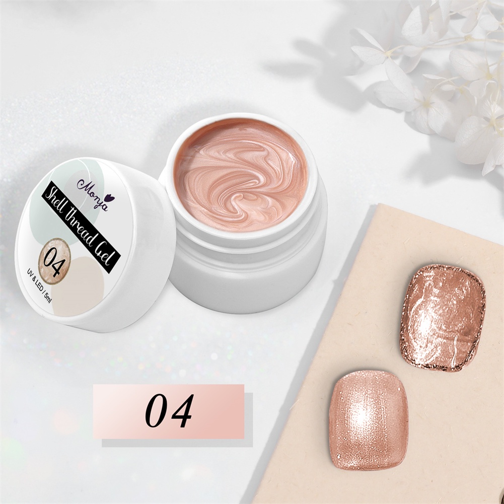 Gel Sơn Móng Tay Monja 8 Màu Vỏ Sò Ngọc Trai Cực Quang