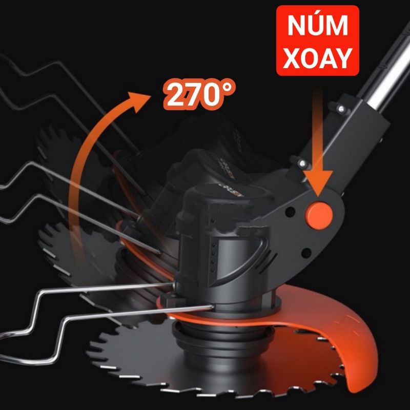 Máy cắt cỏ, tỉa cành cầm tay LAPUSEN pin khủng 15000mah, động cơ mạnh 1800w [Bảo Hành