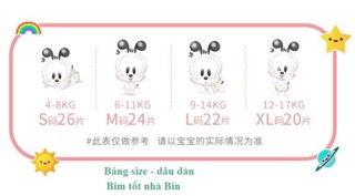 Bỉm dán bobdog size S 26 miếng