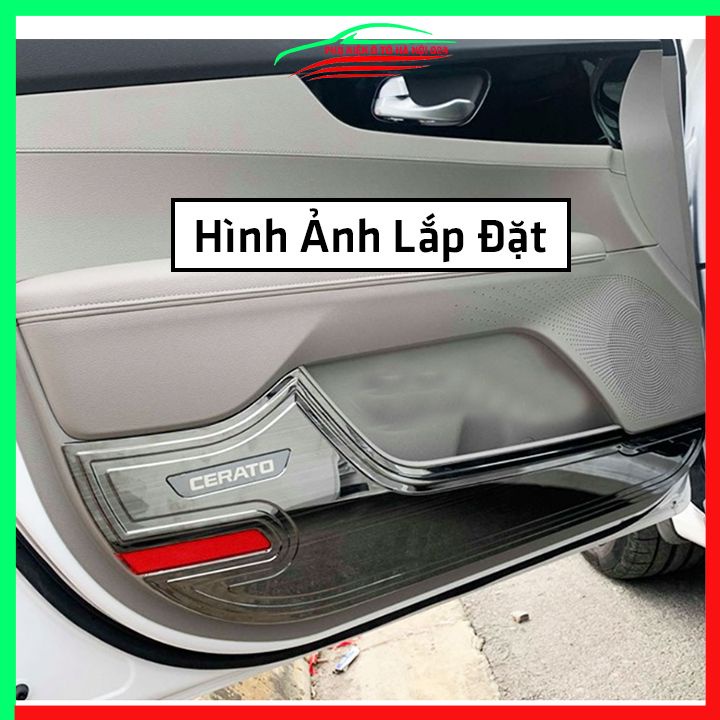 Bộ ốp tapli Cerato 2019-2023 vân Titan chống xước va đập khi mở cửa và làm đẹp xe