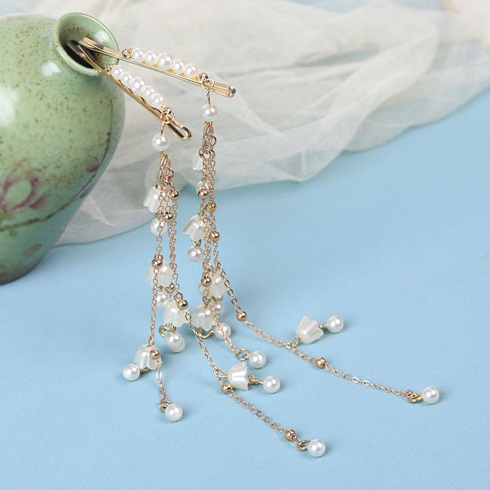 Kẹp Tóc Hình Hoa Phối Tua Rua Phong Cách Trung Hoa Độc Đáo Thời Trang Cho Nữ