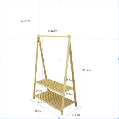 Kệ Treo Quần Áo Chữ A 2 Tầng Gỗ Thông Loại Tốt Nhập Khẩu - Giá Treo Quần Áo Gỗ Chống Cong Vẹo