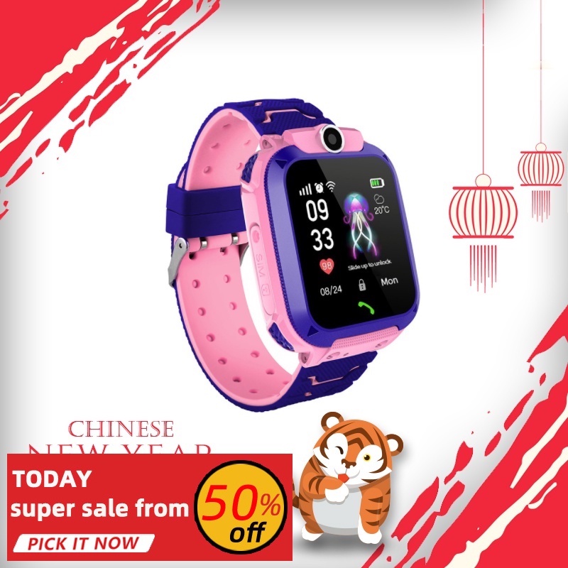 Đồng hồ thông minh Q12 chống thấm nước 2g gps có camera hd cho trẻ em