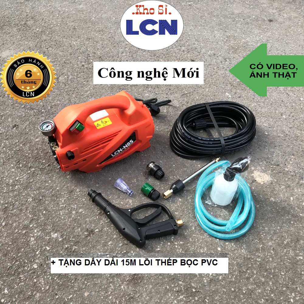 [SG] Máy Rửa Xe Mini LCN N85 [Công Nghệ Mới]💎FREESHIP2💎Hàng Loại1 Chính Hãng. Máy Rửa Xe Gia Đình