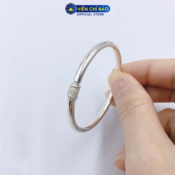 Lắc tay bạc trơn trẻ em kid chất liệu bạc S925 quà tặng thôi nôi đầy tháng Viễn Chí Bảo L400153