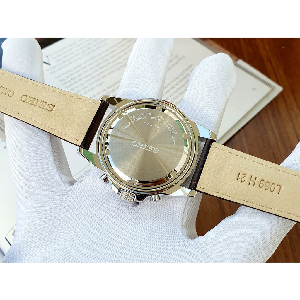 Đồng hồ nam chính hãng Seiko Alarm Chronograph SNAF09P1 - máy quartz pin - Mặt kính cứng