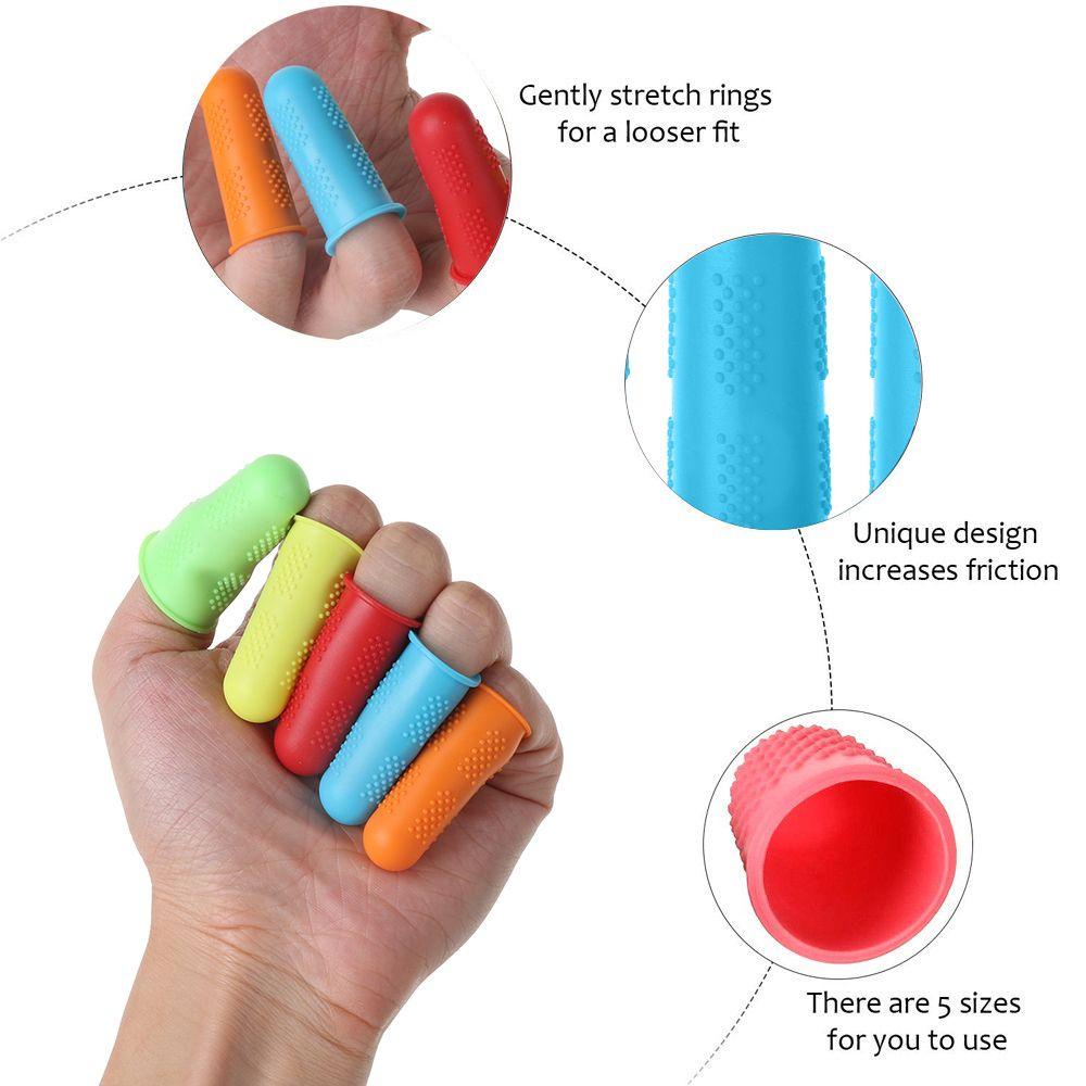 Bộ 5 Bọc Ngón Tay Bằng Silicone Cách Nhiệt Chống Trượt Tiện Dụng